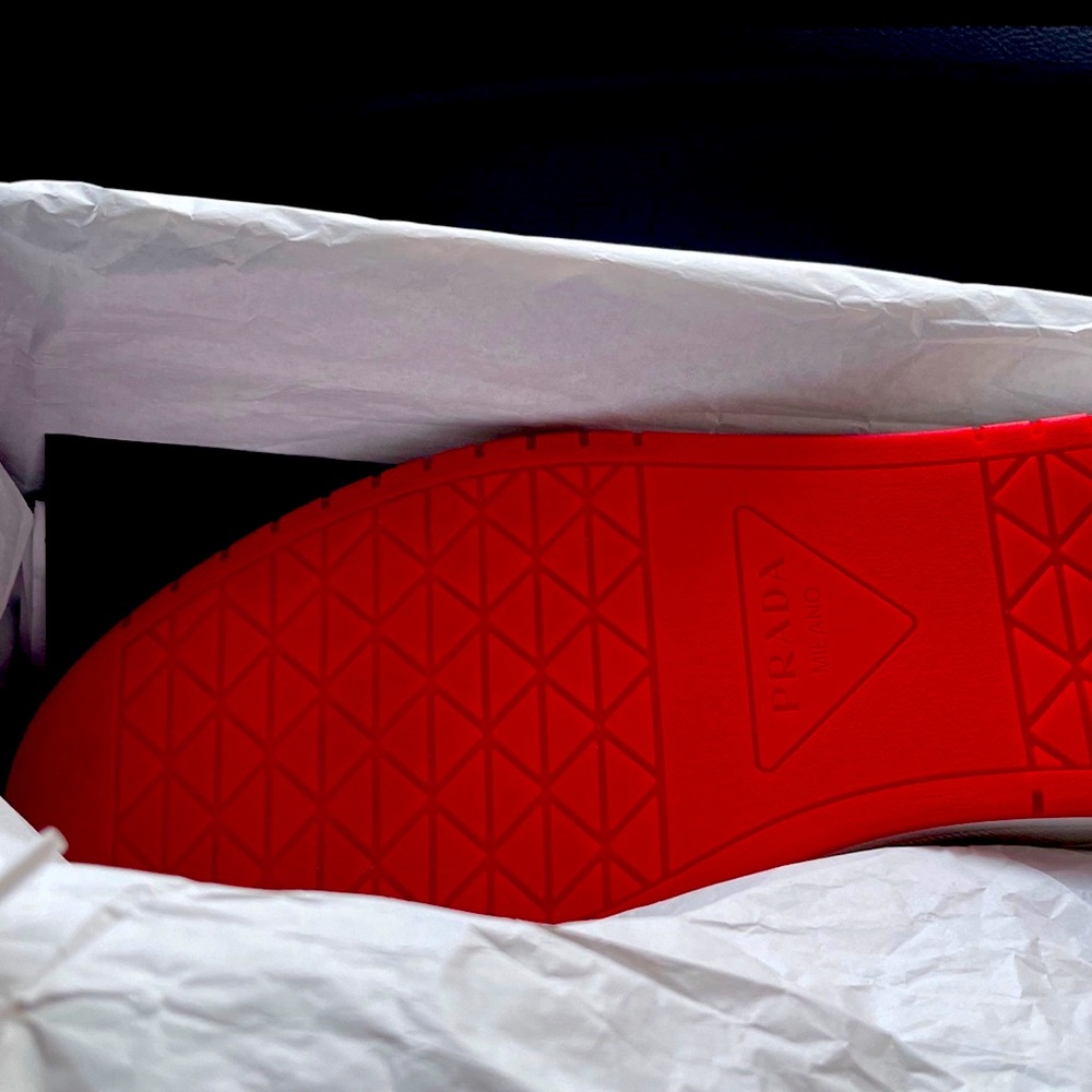 Red & White Prada Men’s Sneaker 9 - Picture 3 of 3